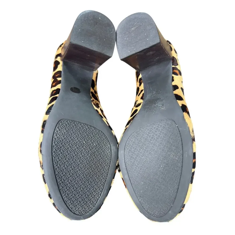 Tory Burch Women’s Ocelot Leopard Calf Hair Pumps Size US 7